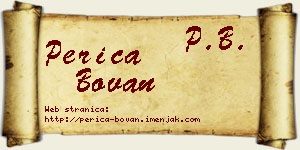 Perica Bovan vizit kartica